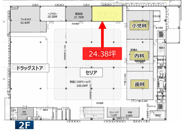 「ヨークフーズ中浦和」クリニックテナント物件